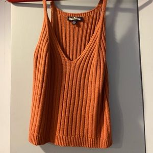Orange knit top